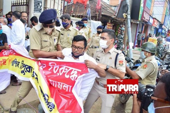 CPI-M Slammed Biplab Deb Govt for Arresting Party Activists from Peaceful Protest : Police Says, 'Section 144's Violation' CPI-M Slammed Biplab Deb Govt for Arresting Party Activists from Peaceful Protest : Police Says, 'Section 144's Violation'